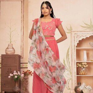 Pink Lehenga | EthnoChic Collection | Muvvas Boutique